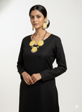 yellow color Fabric Jewellery set