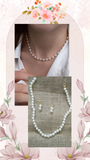 White Pearls With Earings